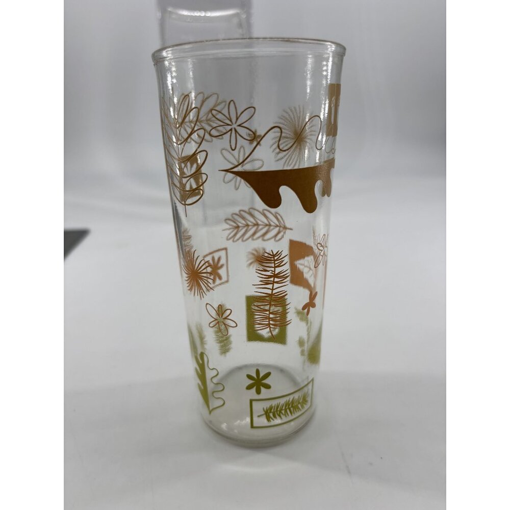 Mid century modern nature-inspired highball tumblers.‎ Set of 3